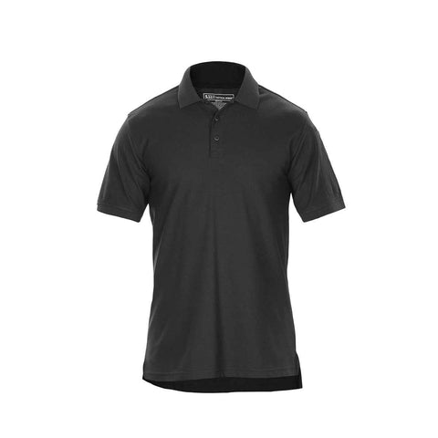 5.11 Tactical Men's Utility Polo Short-Sleeve Shirt, Shrink, Wrinkle and Fade Resistant, Style 41180 Black