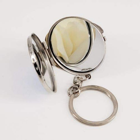 12X Quinceanera SIlverCompact Mirror Keychain Recuerdos de Sweet 15 Princess Party Favor