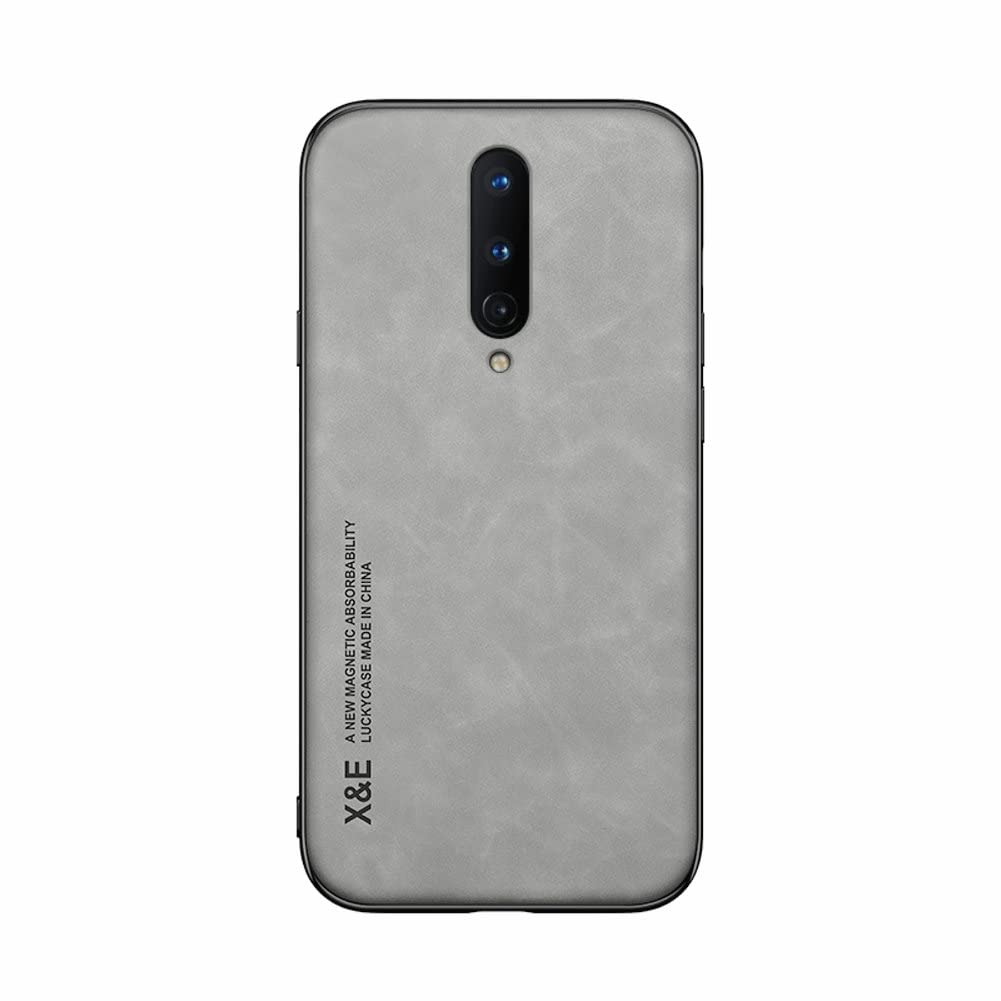 Kepuch Silklike Case for Oneplus 8 - Cover Bumper Built-in Metal Plate for Oneplus 8 - Gray