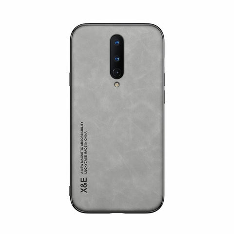 Kepuch Silklike Case for Oneplus 8 - Cover Bumper Built-in Metal Plate for Oneplus 8 - Gray