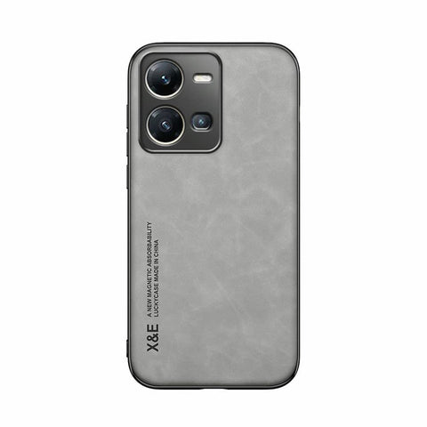Kepuch Silklike Case for Vivo Y35 4G - Cover Bumper Built-in Metal Plate for Vivo Y35 4G - Gray