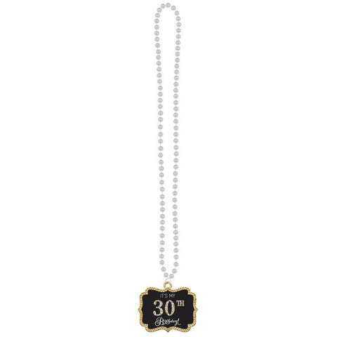 Amscan Party Supplies Sparkling Celebration Add-Any-Age Necklace, 18", Multi Color