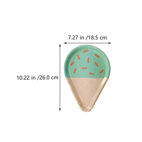 NUOBESTY 48pcs ice cream tray popsicle paper plates ice cream paper plate birthday party supplies decorative paper plates wedding paper plates dessert plate plastic summer child lip gloss