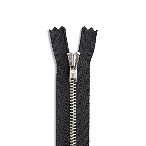 6 inch Metal Nickel Pant Zipper Black 6â€ Silver Brass Metal Heavy Duty Zippers Non Separating Sewing Zipper Craft Zippers