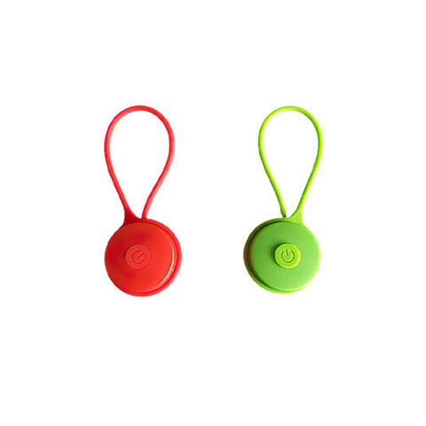 qijiefenCC LED Flashing Light School Bag,2pcs LED Collar Light,3 Light Modes,Waterproof Safety Light Reflector Pendant,for Night Walking & Camping