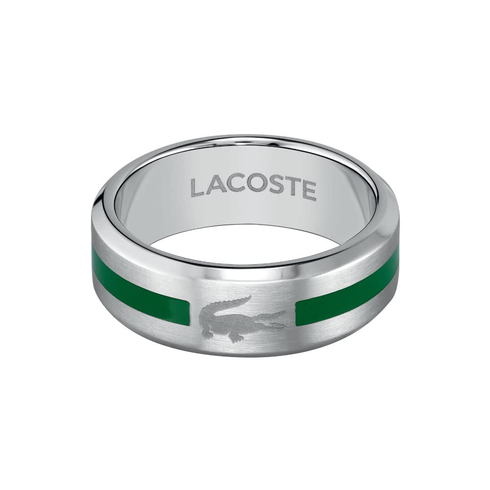 Lacoste Men's BASELINE Collection Ring, Size: 66, Metal, No Gemstone