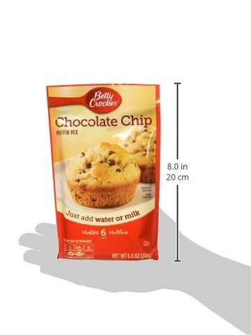 Betty Crocker Chocolate Chip Muffin Mix, 6.5 oz (Pack of 9)