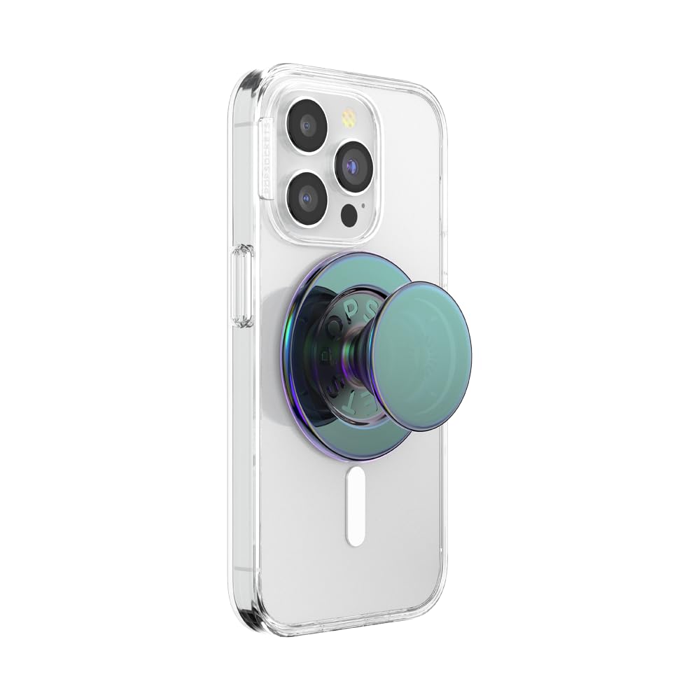 PopSockets: PopGrip Round for MagSafe - Adapter Ring for MagSafe Included - Expanding Phone Stand and Grip with a Swappable Top for Smartphones and Cases - Nightshade