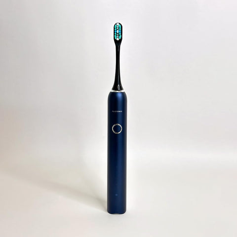 Alignerco Waterproof Rechargeable Sonic-Electric Toothbrush with USB Charger, Travel Case, and Extra Brush Head Blue, (Pack of 1)