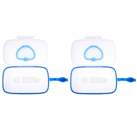 Healifty Portable Wipes Case Refillable Wipes Container 2PCS Baby Wet Tissue Case Baby Wipe Dispenser Refillable Wet Wipe Pouch Portable Travel Wipes Holders Portable Wipes Case Outdoor Wipes Box