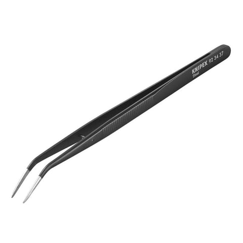Knipex 92 34 37 Precision Tweezers with centering pin 6,1" in black