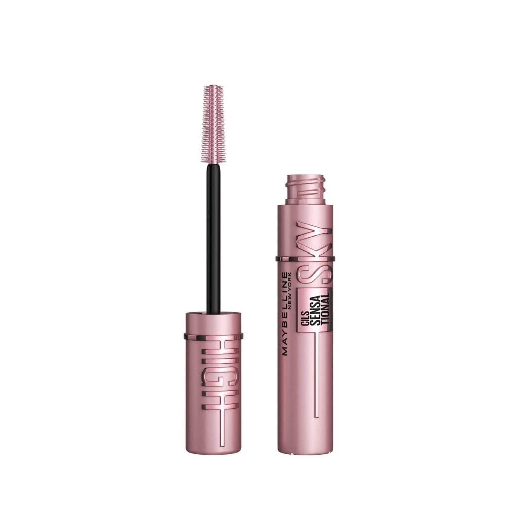 Maybelline New York Lash Sensational Sky High Mascara, Volumising & Lengthening Mascara, Washable Flake-Free Formula Infused with Bamboo Extract & Fibres, 7 ml, Shade: 01, Black