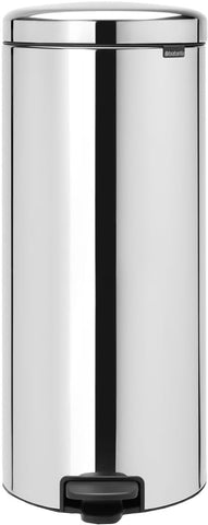 Brabantia 114366 Pedal Bin newIcon with Plastic Inner Bucket, 30 Litre - Brilliant Steel