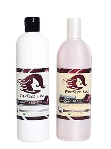 Perfect Liss Keratin Hair Treatment - Repair Nourishment for Curly, Unruly Hair - Vitamin Straightening and Smoothing Beauty KIT 16 fl oz