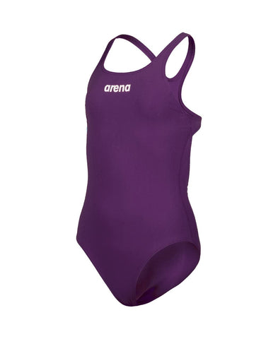 Arena Girls TEAM SWIMSUIT SWIM PRO SOLID, Plum-white, 24 EU