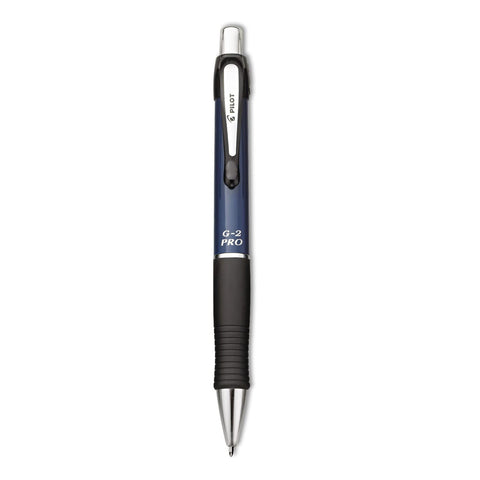 PILOT, G2 Pro Gel Roller Pen, Fine Point 0.7 mm, Blue Barrel, Black Ink