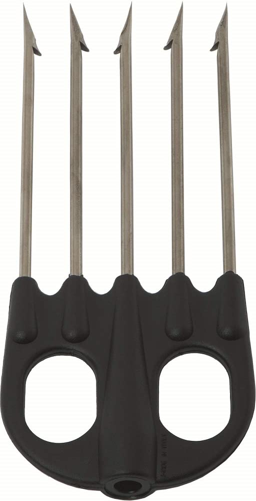 Cressi Crg1B Unisex Adult Mutliprong Nylon 5 Points Inox Nylon Multi-Prong Point Available In 3, 4 And 5 Point Prong - Black, Uni