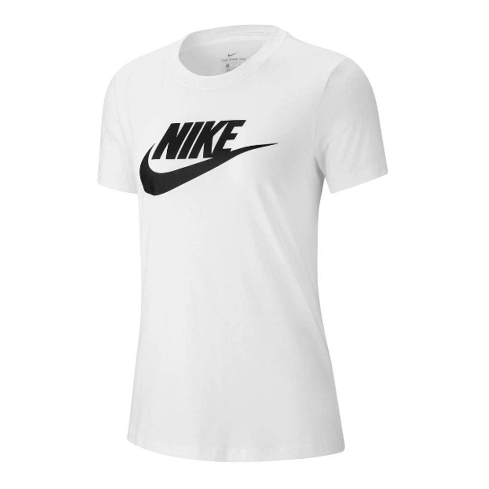 Nike Womens Essential Icon Futura T-Shirt BV6169-100 Size XS White/Black