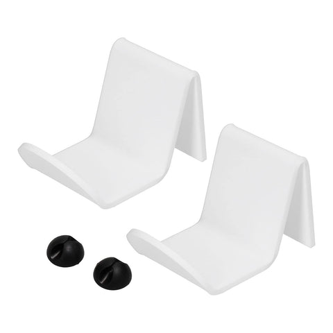 2 Pack Game Controller Bracket White Acrylic Durable Gamepad Bracket with Cable Clip for Gamepad Headphones Organize Headphone Bracket