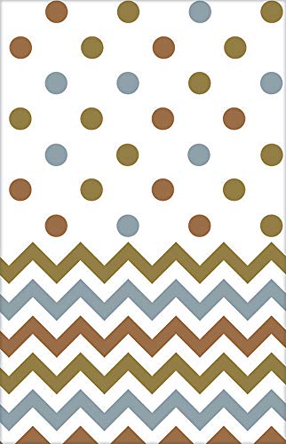 Amscan 571656 Mixed Metallic Chevron Table Cover 1 ct