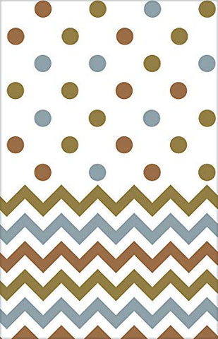 Amscan 571656 Mixed Metallic Chevron Table Cover 1 ct