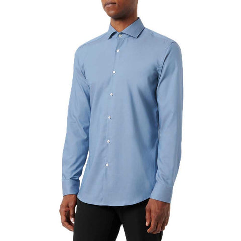 HUGO Men's Kason Shirt, Medium Blue427, L