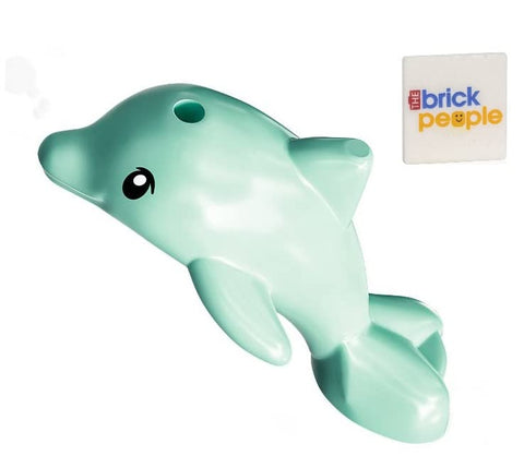 LEGO City Friends: Baby Dolphin Minifigure Aqua (Very Small, Less Than 1 inch)