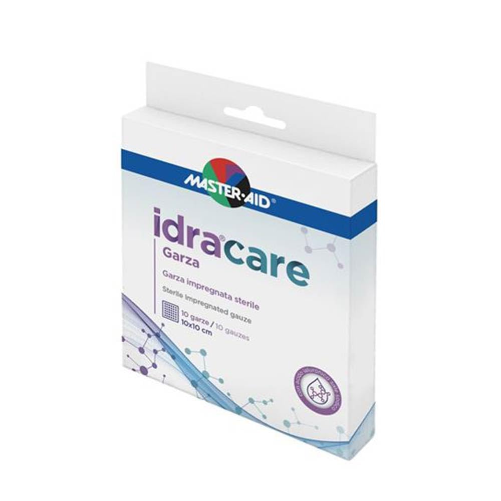 MASTER AID Wound Dressing Garza Impregnata Sterile, 10x10cm, 10 count, 50 grams