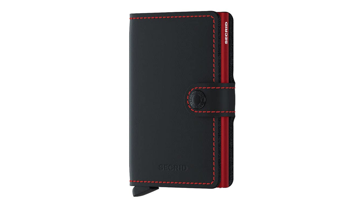 Secrid Men's Modern, Black Red, Small