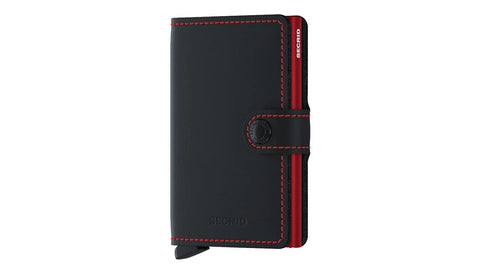 Secrid Men's Modern, Black Red, Small