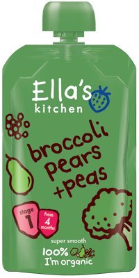 Ellas Kitchen - Stage 1 Baby Food - Broccoli, Pears & Peas - 120g (Pack of 12)