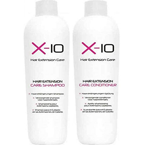 X-10 Hair Extension Care Set - Shampoo (250ml) + Conditioner (250ml)