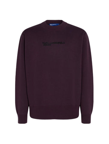 KARL LAGERFELD JEANS, Mens, Logo Sweater, Plum Perfect, 2XTRA Large