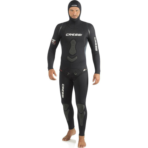 Cressi Unisex Apnea Wetsuits Two Piece Premium Neoprene 5 Mm, Black, L UK