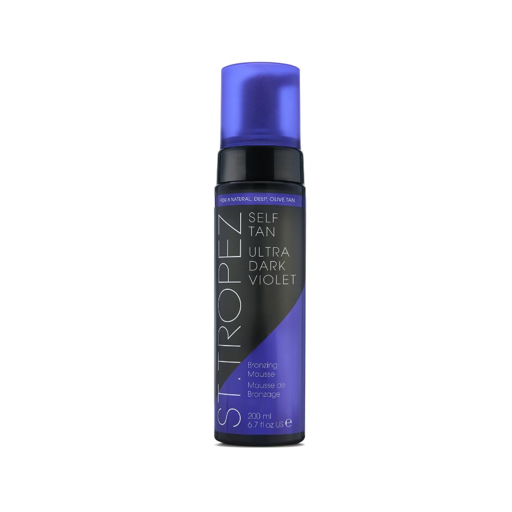 St.Tropez Ultra Dark Violet Mousse, Tri-Tan Technology for Deep Dark Glow, Vegan, Natural and Cruelty Free, 200ml