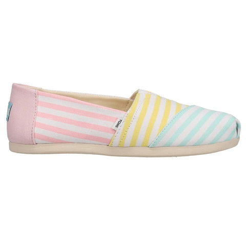 TOMS Women's Alpargata Loafer Flat, Pastel Multi Stripe, 5