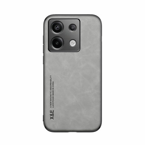 Kepuch Silklike Case for Redmi Note 13 Pro - Cover Bumper Built-in Metal Plate for Redmi Note 13 Pro - Gray
