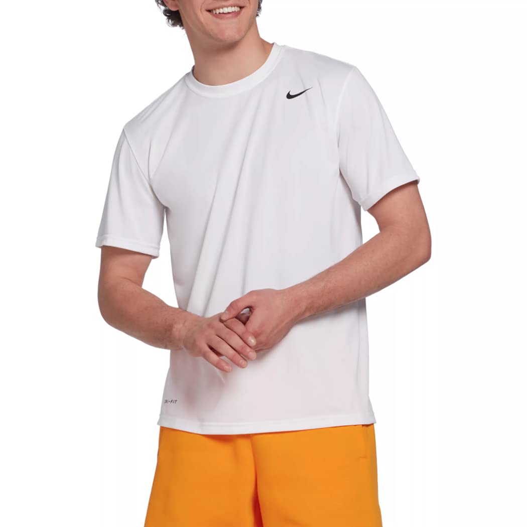 Nike Mens Team Legend Short Sleeve Crew T-Shirt (4XL, White)