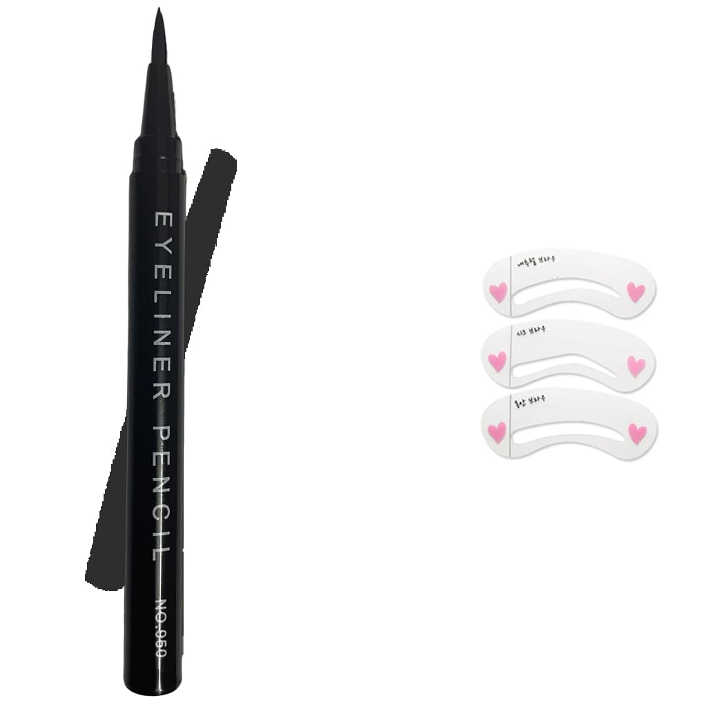 Generic 1 pack eyeliner pencil,black,with 1 pack eyebrow tool