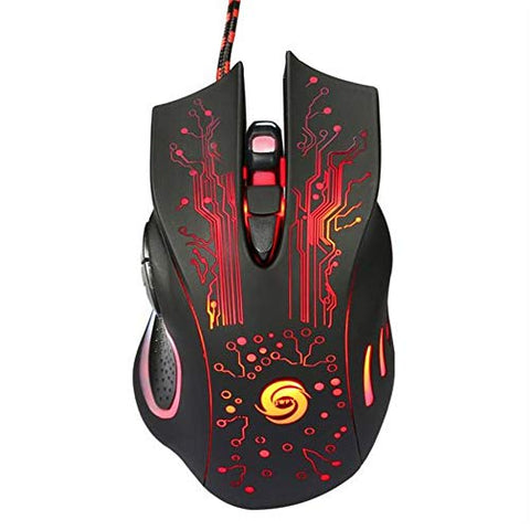 6 Button LED Optical USB Wired Gaming PRO Mice for PC Laptop Computer