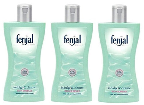 THREE PACKS of Fenjal Classic Indulge & Cleanse Bath Bubbles 200ml