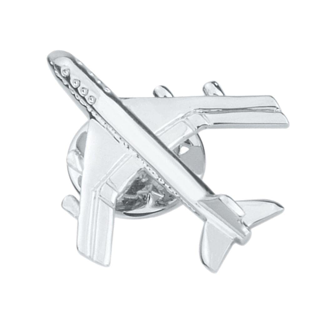 zalati Brooch Badge Pin Airplane Fighter Model Jet Plane Style for Silver