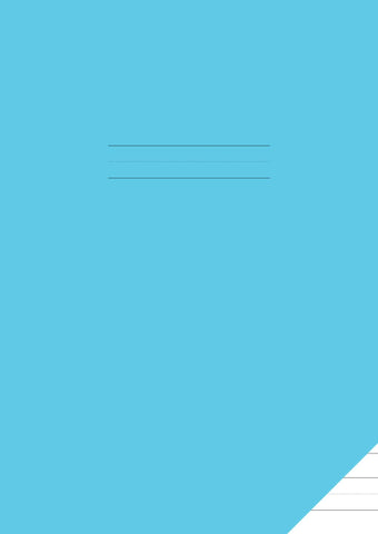 3 Lines Handwriting Practice Exercise Book A4: Three Lined Paper Notebook / Large Jotter | 18mm Rules with Dotted Midline | Children, Nursery, School | Blue