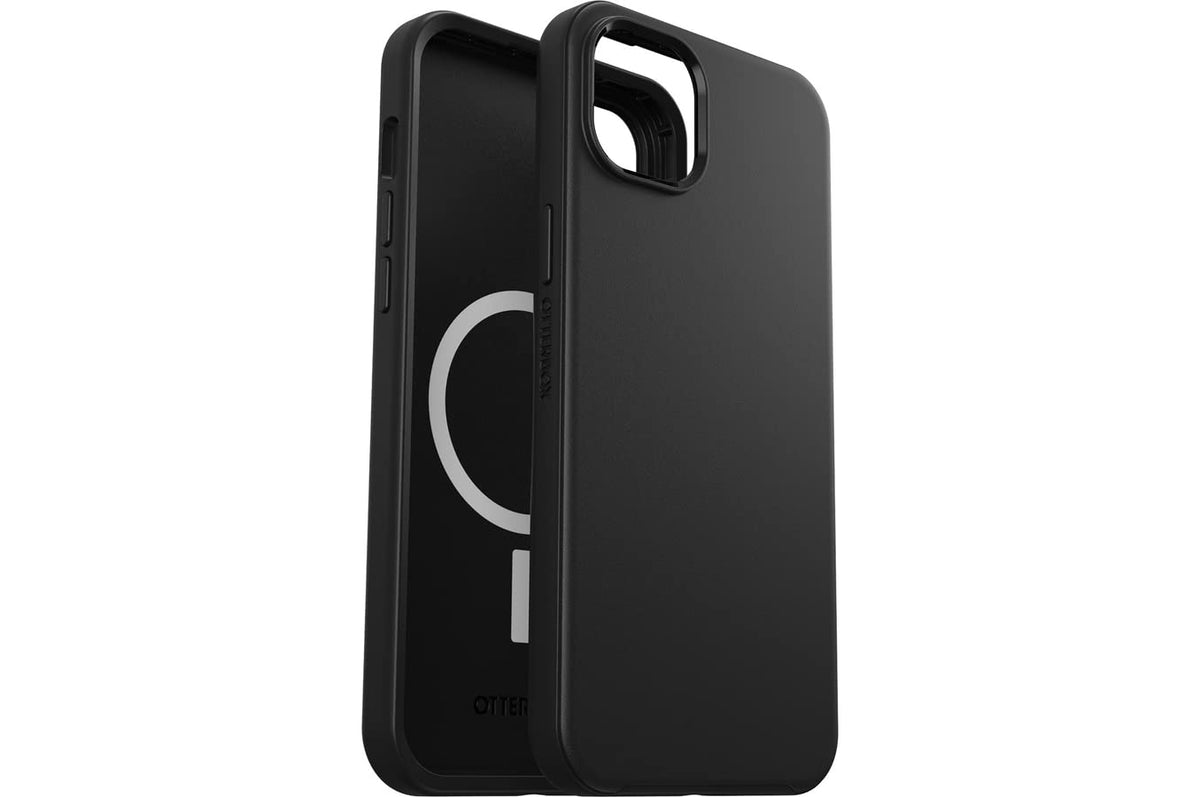 OtterBox Symmetry+ Case for iPhone 14 Plus with MagSafe, Shockproof, Drop proof, Protective Thin Case, 3x Tested to Military Standard, Antimicrobial Protection, Black