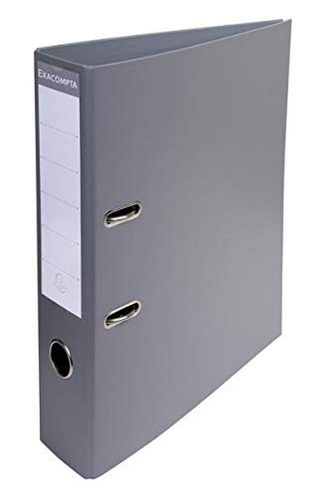 Exacompta - Ref. 53754E - Box of 10 Prem'Touch A4 lever arch files - Spine 70 mm - Mechanical 75 mm - External dimensions: 32 x 29 x 7 cm - Format to file A4 - Colour: Dark gray