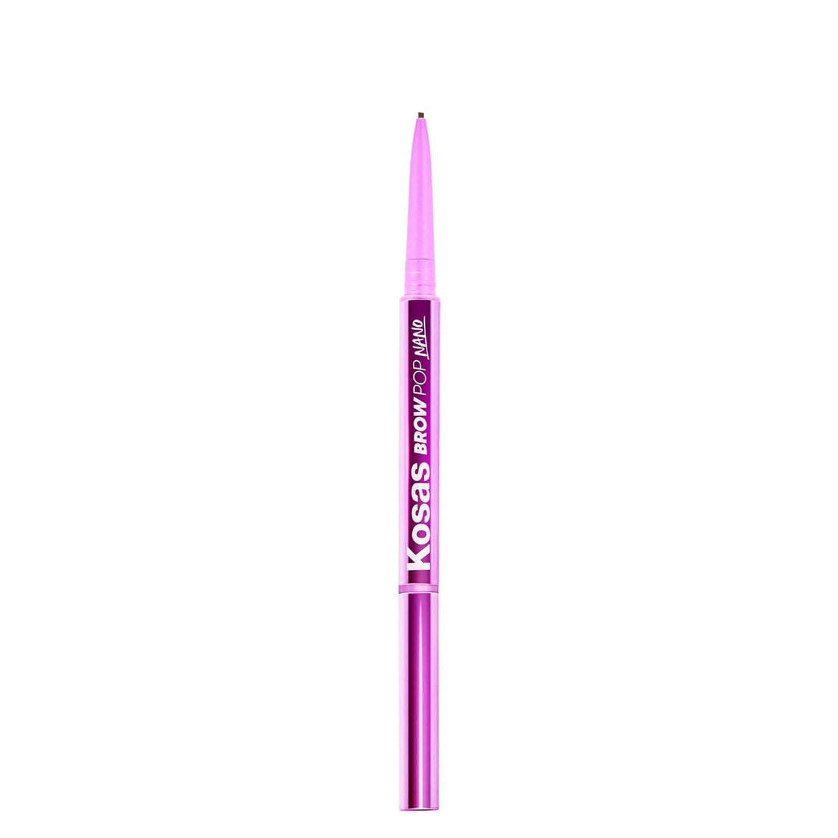 Kosas Brow Pop Nano - Ultra-Fine 1mm Brow Pencil Precision Tip - Natural-Looking Eyebrows with Finest Hairlike Stroke - All Day Wear, Hypoallergenic, Safe for Sensitive Skin - Medium Brown
