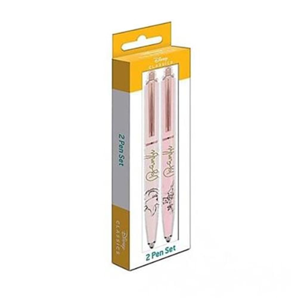 Disney Bambi Set of 2 Ballpoint Pens (Bambi On Ice Design) - Official Merchandise