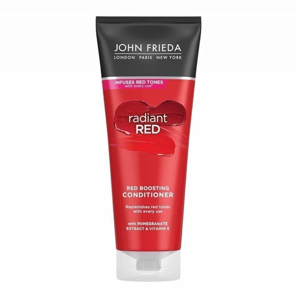 John Frieda Radiant Red Boosting Conditioner 250 ml, Conditioner for Red Hair, Colour-Boosting and Depositing Conditioner for Redheads