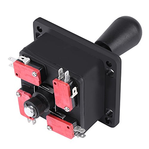 Walfront Arcade Joystick, American Style 4/8 Way Game Joystick with Microswitch Replacement Parts for Arcade Games Machine and Other PC Fighting Games