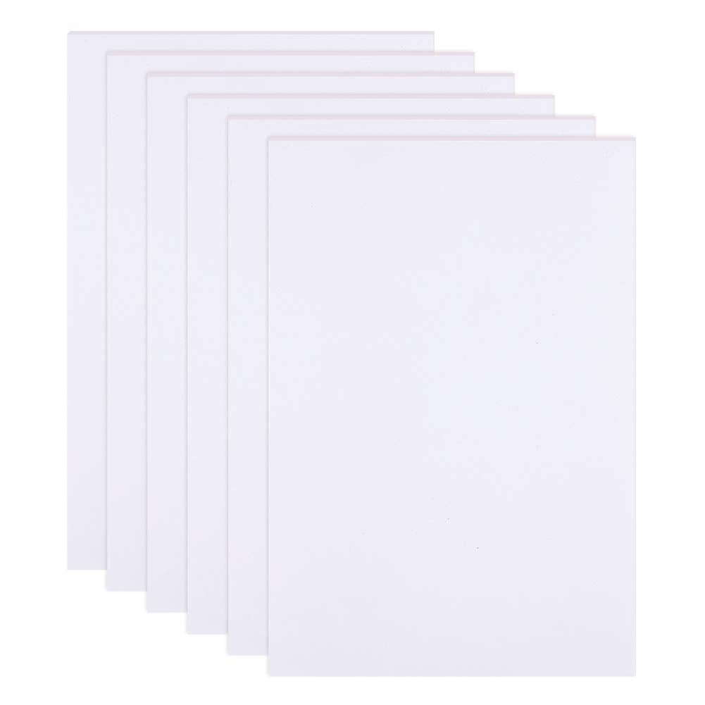 BENECREAT 10PCS 1mm Thick Adhesive Foam Sheet 8.3x11.8" Insulation Foam for Vase Decor, Containers and Furniture Protection, White